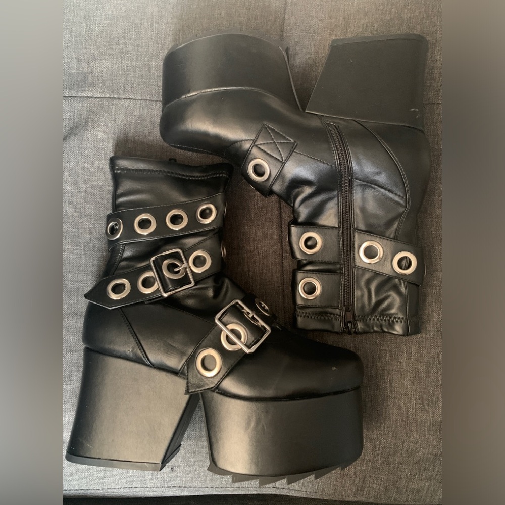 Lamoda Y2K Dark Necessities Platform Boots 🖤